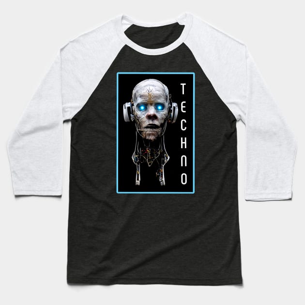 Techno Alien DJ Baseball T-Shirt by Edongski303 Teepublic Merch